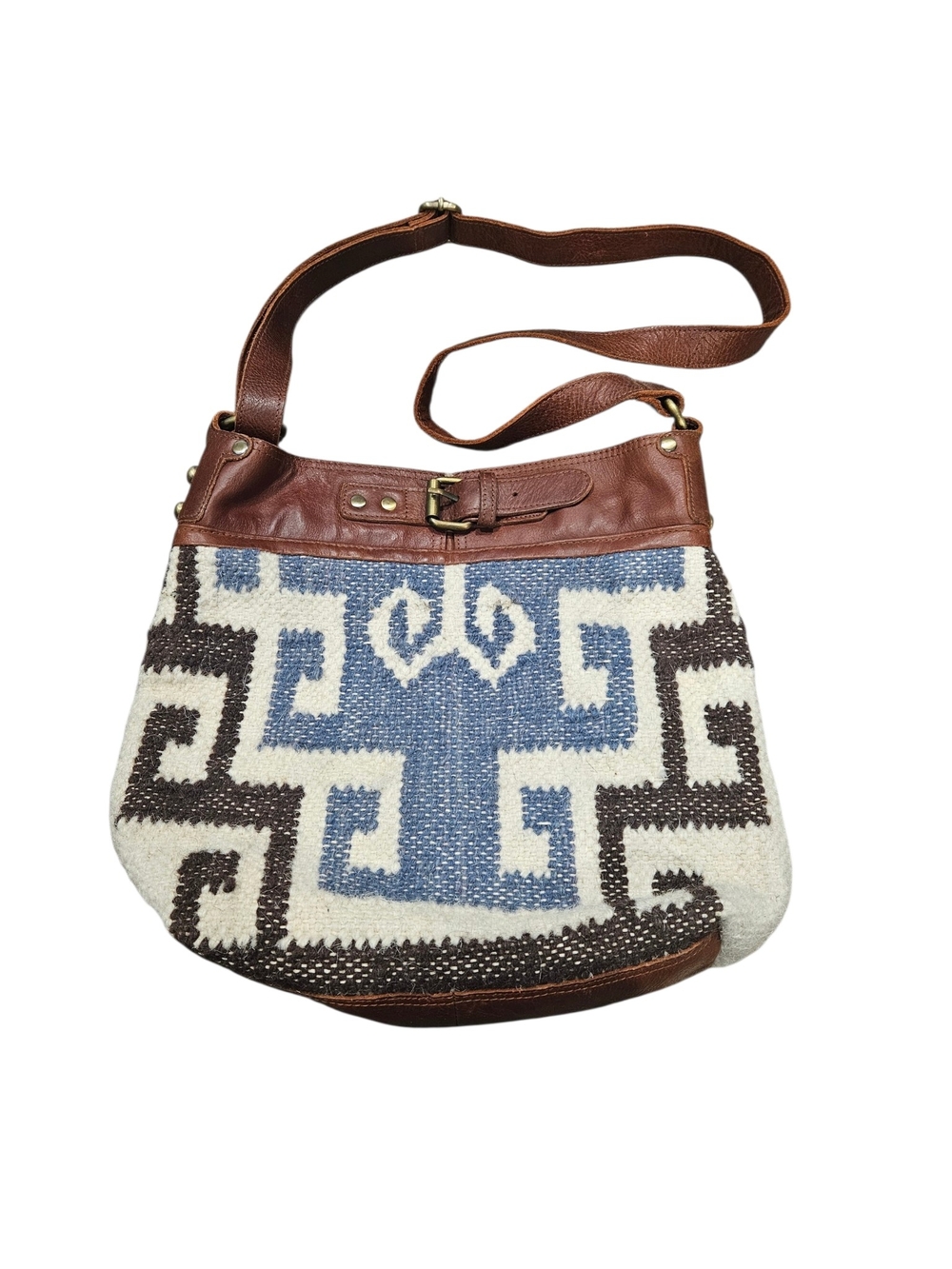 Anabaglish Boho Woven Geometric Crossbody Bag